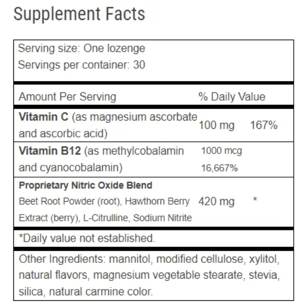CircO2 supplement facts and ingredients